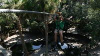 Sebelum meluncur wisatawan akan dipakaian tali dan kait pengaman, jadi cukup aman. Walaupun kesannya mengerikan, ternyata banyak juga yang penasaran menjajal Crocodile Crossing (Alligator Farm)