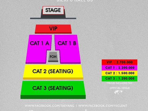 Seatplan konser Taeyang 'BIGBANG'