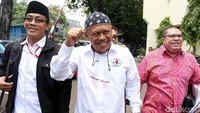 Eggi tiba di Bareskrim, gedung Kementerian Kelautan dan Perikanan, Jl Medan Merdeka Timur, Jakarta Pusat, Senin (18/9/2017) pukul 11.00 WIB.
