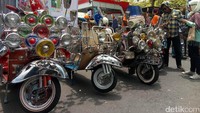Vespa modifikasi ini berhasil menyita perhatian pengunjung Indonesia Scooter Festival (ISF) 2017.