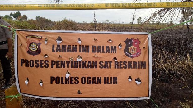 Polisi Tangkap Satu Terduga Pelaku Pembakaran Hutan di Ogan Ilir