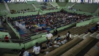 Jumlah pengungsi hingga Selasa (26/9) pagi sebanyak 57.428 jiwa di 357 titik yang tersebar di 9 kabupaten/kota di Bali. Ulet Ifansasti/Getty Images.