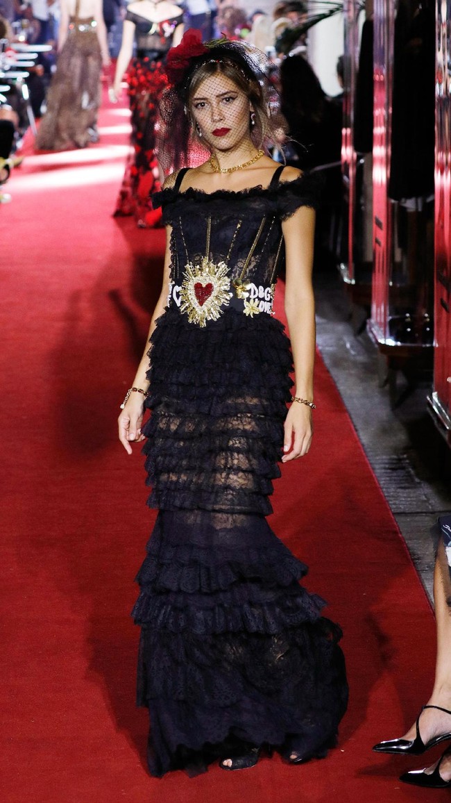 The runway at the Dolce & Gabbana secret show during Milan Fashion Week Spring/Summer 2018 at Bar Martini on September 23, 2017 in Milan, Italy.  (Photo by Andreas Rentz/Getty Images)