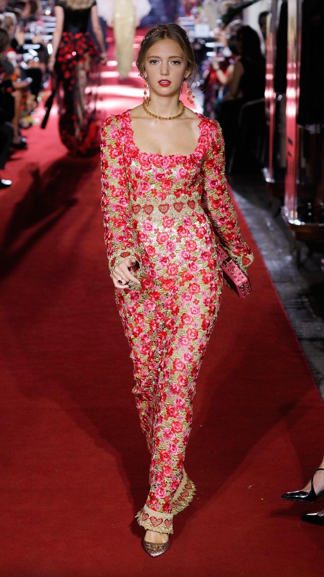 The runway at the Dolce & Gabbana secret show during Milan Fashion Week Spring/Summer 2018 at Bar Martini on September 23, 2017 in Milan, Italy.  (Photo by Andreas Rentz/Getty Images)