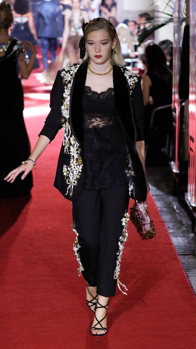 The runway at the Dolce & Gabbana secret show during Milan Fashion Week Spring/Summer 2018 at Bar Martini on September 23, 2017 in Milan, Italy.  (Photo by Andreas Rentz/Getty Images)