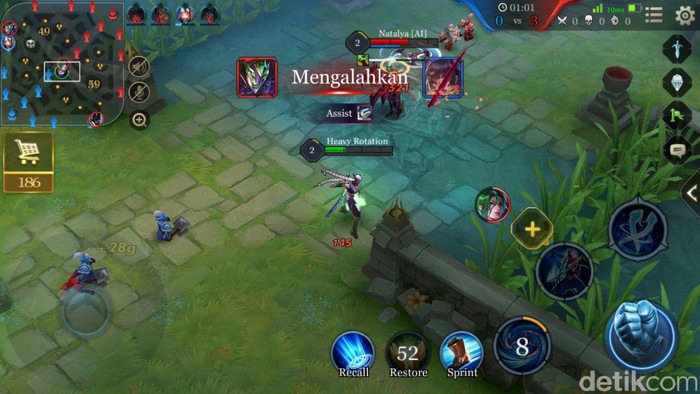 Arena of Valor. Foto: screenshot detikINET Arena of Valor. Foto: screenshot detikINET