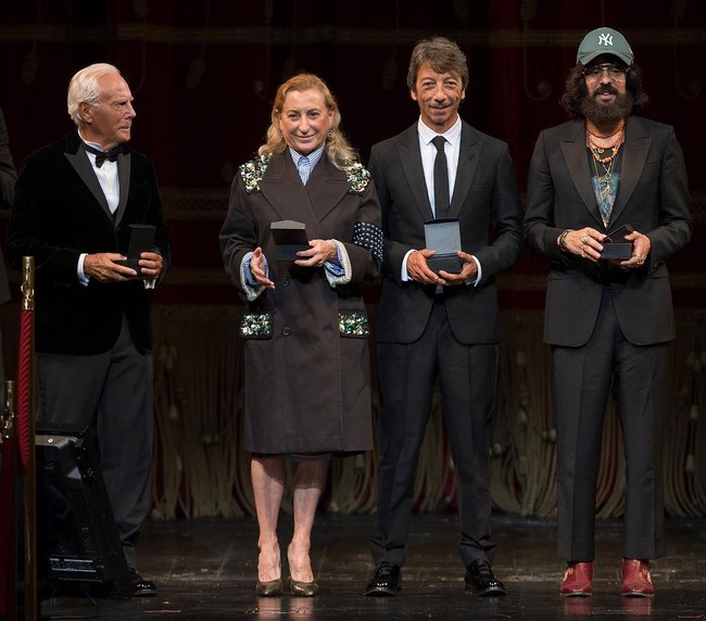 Selain Gisele, empat desainer kenamaan dunia turut membawa pulang penghargaan berkat komitmennya pada fashion yang berkelanjutan. Mereka adalah Giorgio Armani, Miuccia Prada, Pierpaolo Piccioli (Valentino), dan Alessandro Michele (Gucci). Foto: Instagram