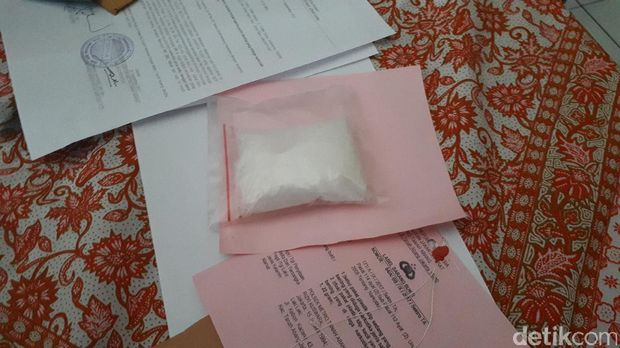 Barang bukti sabu yang disita dari tersangka PP.