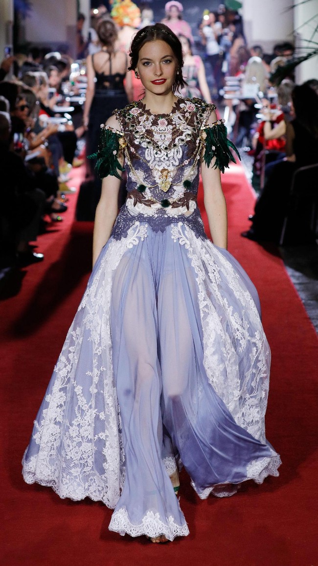 The runway at the Dolce & Gabbana secret show during Milan Fashion Week Spring/Summer 2018 at Bar Martini on September 23, 2017 in Milan, Italy.  (Photo by Andreas Rentz/Getty Images)