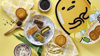 Mooncake ini dihias dengan karakter telur kuning Sanrio, Gudetama. Tidak hanya lucu diluar, mooncake ini juga punya empat varian rasa yang berbeda. Foto: Istimewa