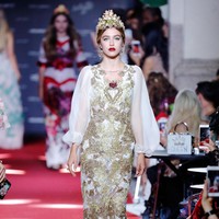 The runway at the Dolce & Gabbana secret show during Milan Fashion Week Spring/Summer 2018 at Bar Martini on September 23, 2017 in Milan, Italy.  (Photo by Andreas Rentz/Getty Images)