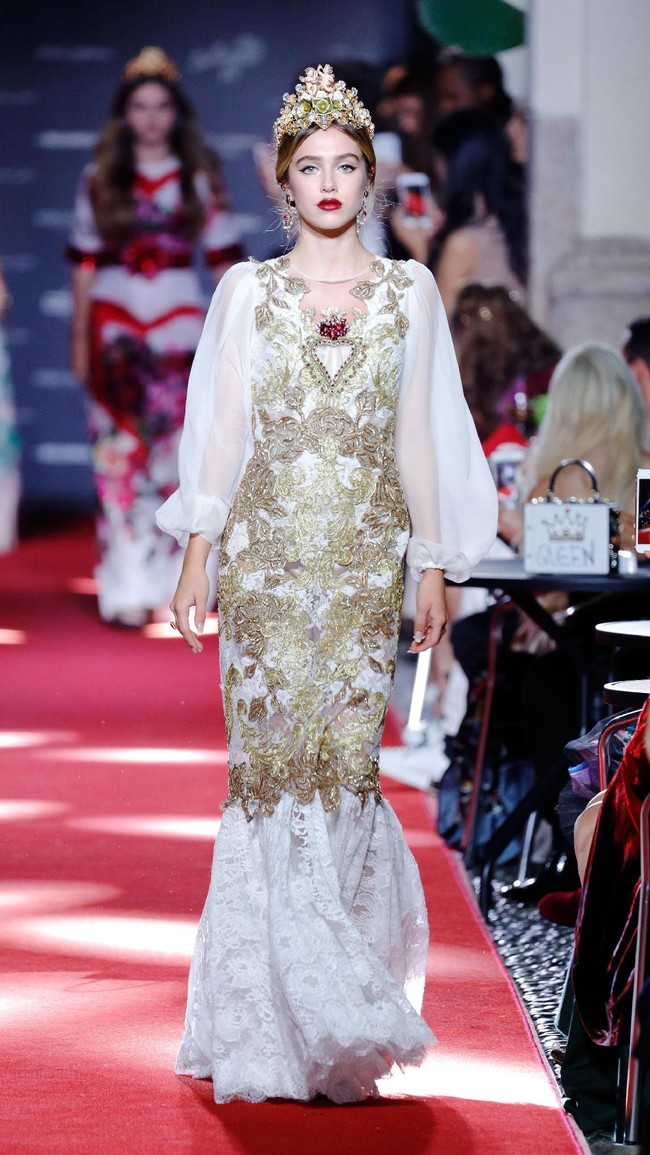 The runway at the Dolce & Gabbana secret show during Milan Fashion Week Spring/Summer 2018 at Bar Martini on September 23, 2017 in Milan, Italy.  (Photo by Andreas Rentz/Getty Images)