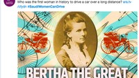 Media Al Arabiya mencoba mengingatkan kembali siapa yang berperan dalam industri otomotif dunia. Tanpa Bertha Benz, mobil mungkin takkan menjadi seperti sekarang. Foto: Instagram