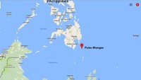 Letak Pulau Miangas (Googlemaps)