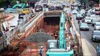 Penampakan progress pembangunan underpass Kartini (Foto: Lamhot Aritonang)