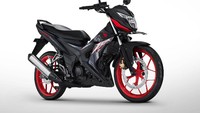 Penyematan grafis baru yang membuat motor ini terlihat makin sporty dan kencang juga disematkan pada pilihan warna Energetic Red dan Activo Black. (dok. AHM)
