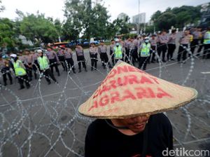 Potret Aksi Hari Tani di Depan Istana Negara