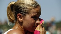 Ashley Harkleroad menjadi petenis pertama yang muncul di majalah Playboy. Atlet asal Amerika Serikat ini tampil pada edisi Agustus 2008. (Clive Brunskill/Getty Images)