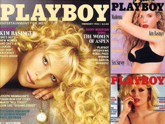 Aktris Kim Basinger belum punya nama besar saat pertama kali tampil di majalah Playboy di tahun 1983. Namun, kariernya melonjak setelah tampil seksi di majalah tersebut. Ia pun menjadi gadis James Bond. Foto: dok. Majalah Playboy