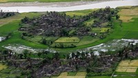 Inilah sebagian area perkampungan Rohingya yang berada wilayah Maungdaw, sebelah utara Rakhine State, Myanmar (Soe Zeya Tun/Reuters)