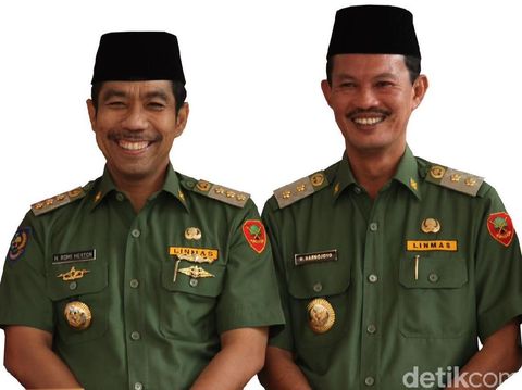 Wali Kota Palembang Harnojoyo bersama mantan Walkot Palembang Romi Herton