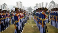 Perayaan ulang tahun angkatan bersenjata Korsel ke-69 itu bertempat di Pyeongtaek