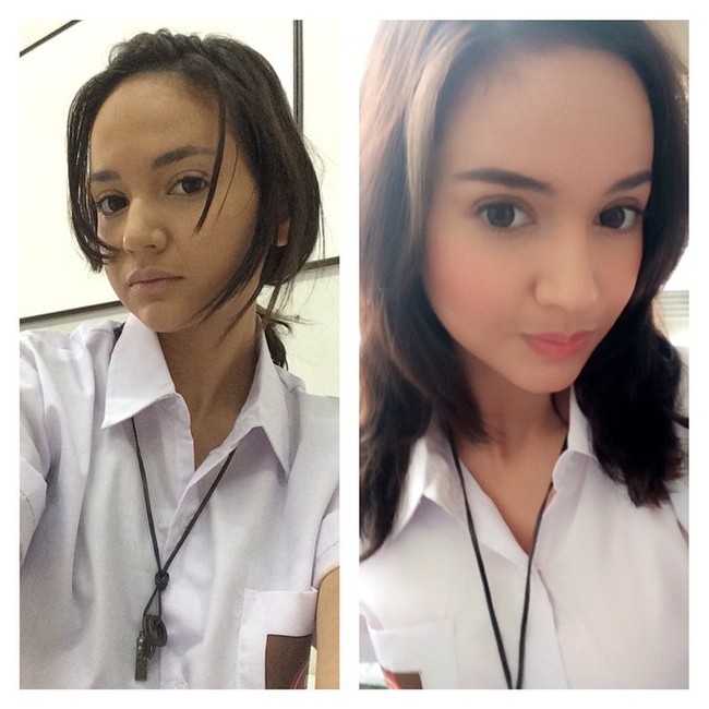 Angelica Simperler masih sering mendapatkan tawaran untuk berperan sebagai anak SMA. Tak ada yang menyangka jika pemain serial drama Angels Diary ini telah berusia 31 tahun. Foto: Instagram