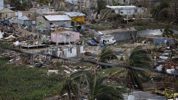 Kerusakan akibat badai Maria di Puerto Rico