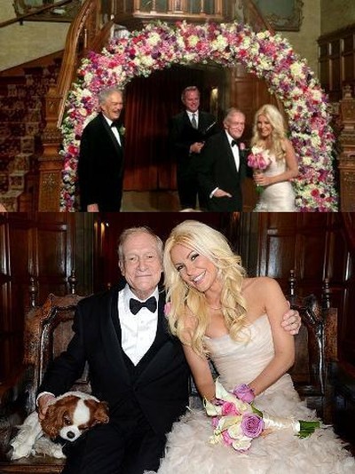 Hugh Hefner dan Crystal Harris Hugh Hefner dan Crystal Harris