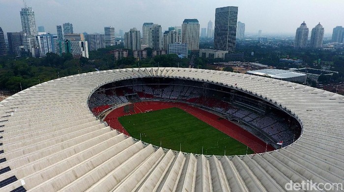 Stadion Utama Gelora Bung Karno (SUGBK) direnovasi untuk menyambut Asian Games 2018. Penampakan SUGBK tak berubah dengan atap temu gelang. Begini penampakannya.