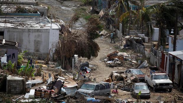 Kerusakan yang dipicu badai Maria di Puerto Rico