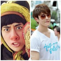 Aktor Thailand, Mike Dangelo juga berperan sebagai babi Ti Pat Kai bersama Chen Bolin. Lebih tampan dibanding perannya sebagai siluman babi. Foto: Istimewa