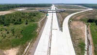 Penampakan proyek tol Bakauheni-Terbanggi Besar paket I. (PT Hutama Karya).