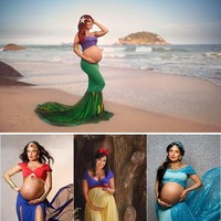 Ada pula fotografer asal Brazil Vanessa Firme yang membuat foto kehamilan bertemakan putri Disney. Ia dengan percaya diri tampil menggunakan kostum putri duyung hingga Wonder Woman. Foto: Ist.