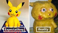 Pikachu yang harusnya juga menggemaskan jadi kelihatan seram nih. Bobot Pikachu jadi menggelembung dan mukanya tampak merana. Foto: Istimewa