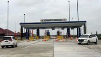 Gerbang tol Semayang telah selesai dibangunan. (Kementerian PUPR).