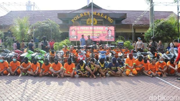 75 Bandit di Malang Diamankan Polisi dalam Operasi Sikat Semeru