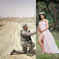 Pasangan asal Florida, Veronica dan Brandon Philips, menjalani hubungan jarak jauh. Uniknya, foto kehamilan Veronica viral karena berpose di tempat berbeda lalu diedit menjadi satu. Foto: Ist.