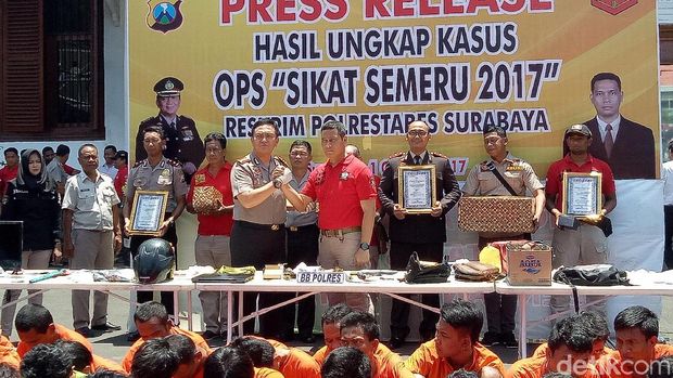 121 Bandit di Surabaya Diamankan dalam Operasi Sikat Semeru 2017