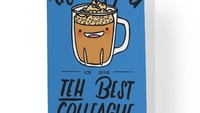 Kalau ini, kartu ucapan dengan gambar teh tarik. Perhatikan kata “the” diubah jadi “teh” Foto: Istimewa
