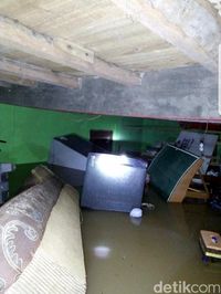 Kondisi rumah warga yang terendam