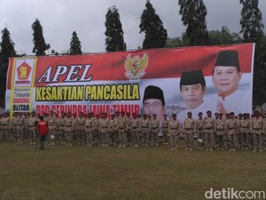 Kader Gerindra Apel Kesaktian Pancasila di Monumen Trisula Blitar