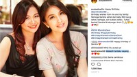 Sandra Dewi yang juga berparas cantik, memanggil Puspa dengan sebutan tante. (Foto: Instagram @puspadewihc)