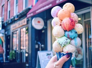 Wow! Cone di Gerai Ini Berisi 21 Skop Es Krim Aneka Rasa