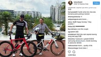 Kebersamaan Tata dan Bobby yang menetap di Singapura banyak dipuji warganet. Foto: Instagram/tatacahyani/btonelli