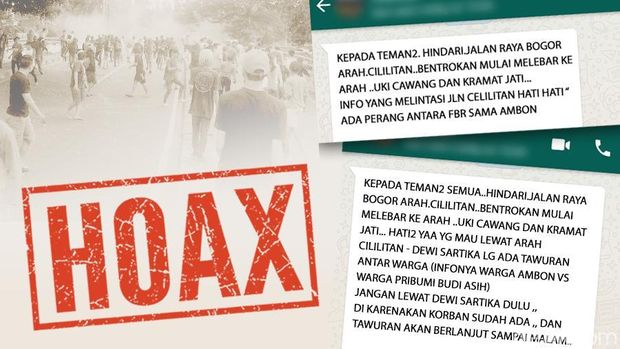 Informasi tawuran di Jalan Raya Bogor hoax