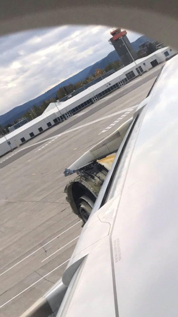 Kondisi mesin pesawat Air France yang rusak parah