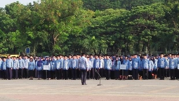 Upacara digelar di Monas,