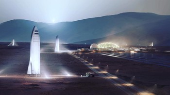Ambisi terbesar Elon Musk dengan SpaceX adalah membangun koloni di Planet Mars. Mereka telah membangun roket bernama Starship yang ditujukan membawa awak manusia ke Planet Merah itu dalam waktu beberapa tahun lagi. Foto: SpaceX