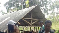 Mereka pun terjun ke zona merah dan melihat hewan ternak yang tertambat begitu saja tanpa ada suplai makanan (Bali Dog Adoption Rehabilitation Centre/Facebook)